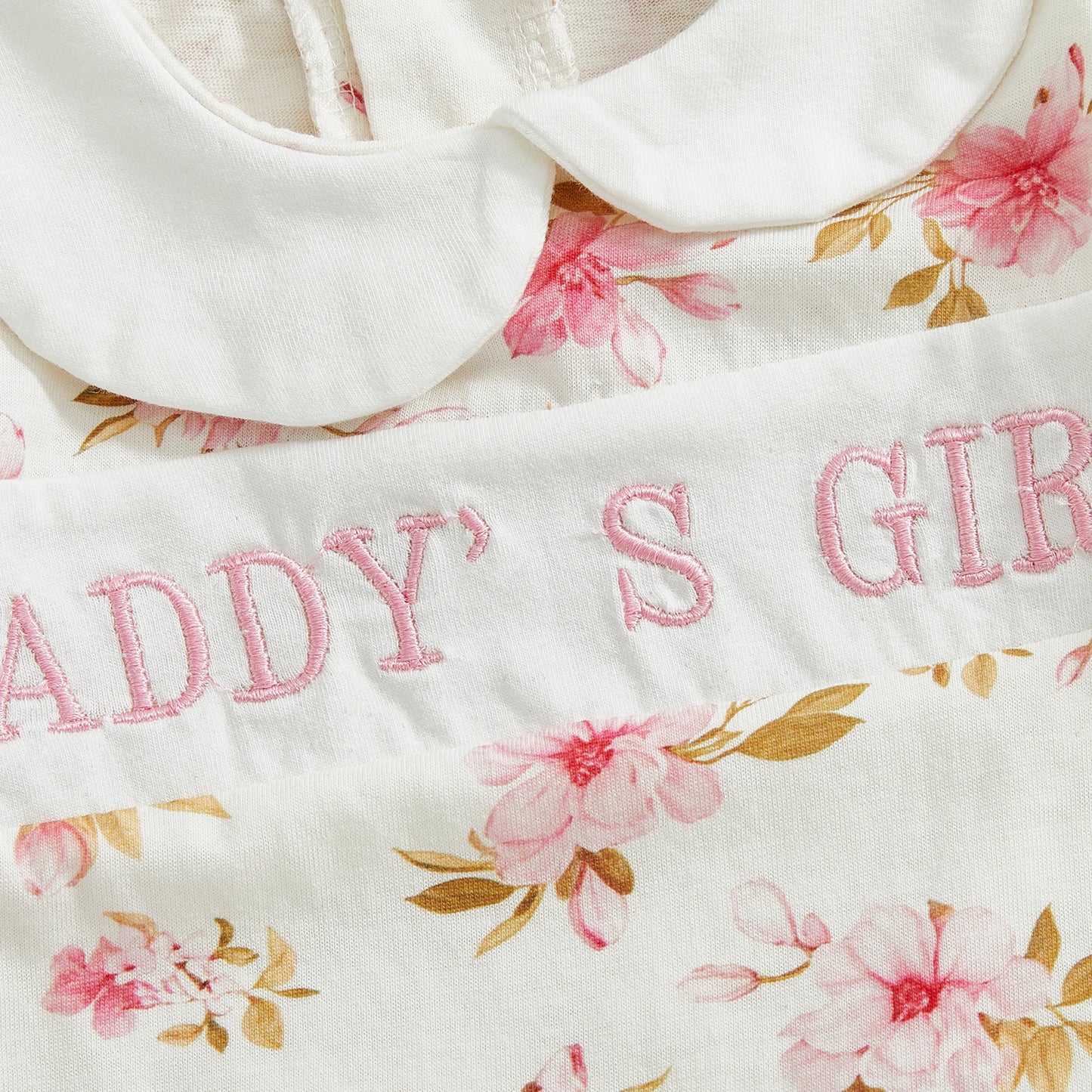 Newborn Baby Girl Bow/Floral Print Jumpsuit with Headband