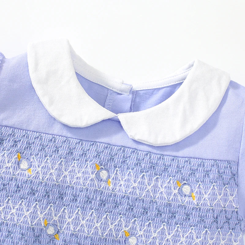 Girls Cotton Embroidered Dress