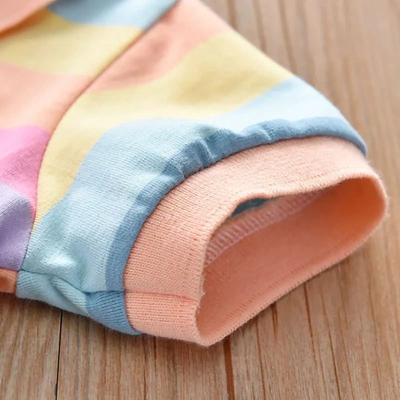 Rainbow Striped Low Waist Dress