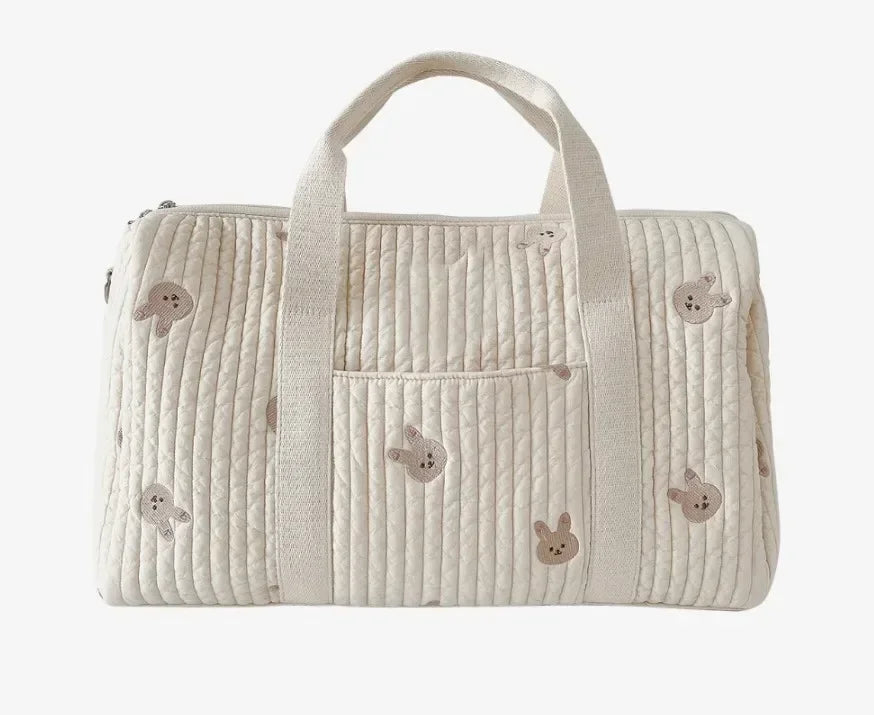 Large Mommy Bag – Quilted Travel Diaper Tote