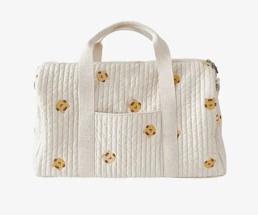 Large Mommy Bag – Quilted Travel Diaper Tote