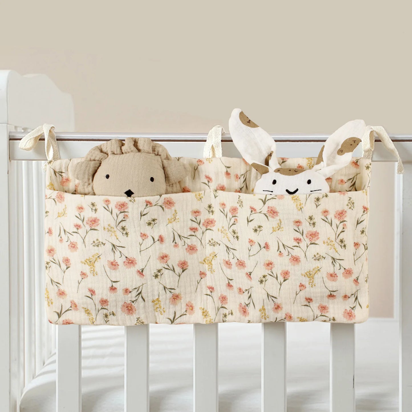 Baby Crib & Stroller Hanging Storage Bag – Dual Pocket Organizer
