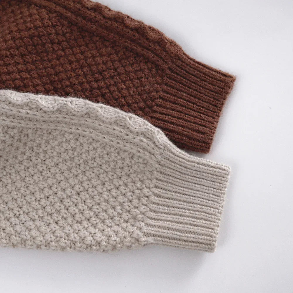 Cozy Cable Knit Sweater – Button Detail