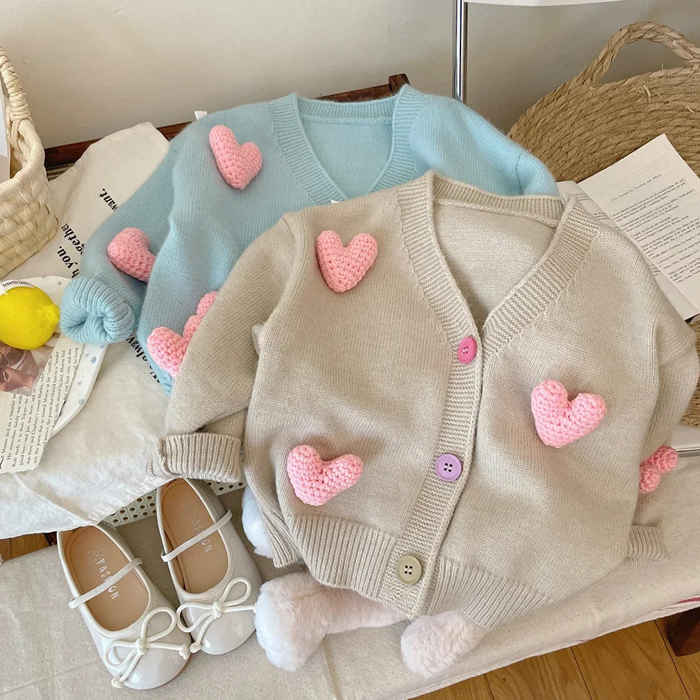 Children’s Love Heart Knitted Cardigan