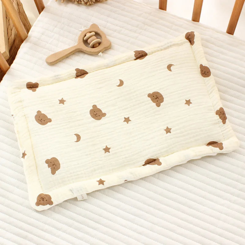 Baby Pillow – 100% Cotton | Breathable & Soothing (0–12 Months)