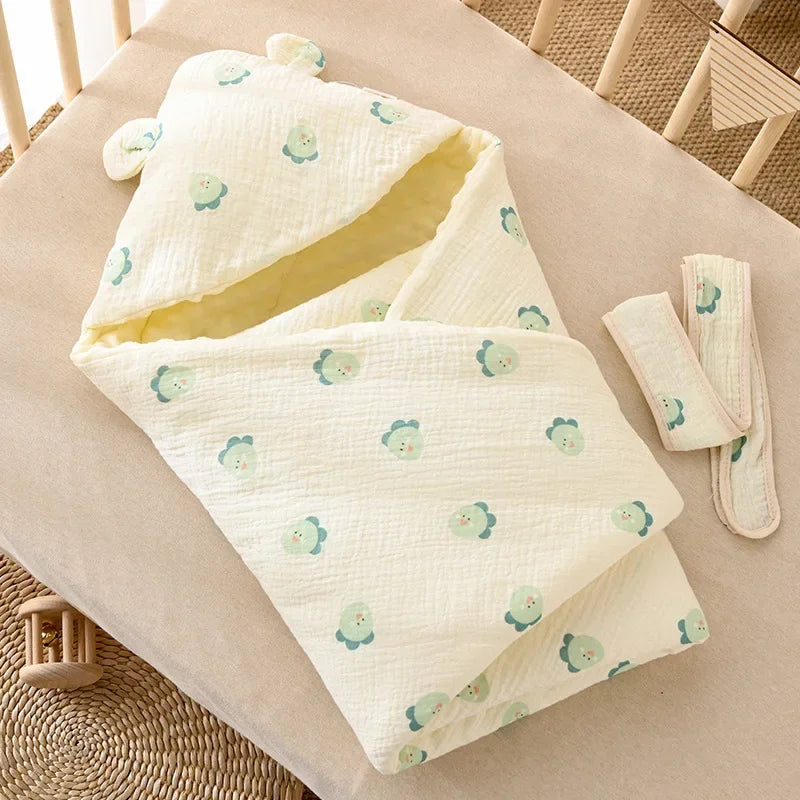 Newborn Baby Fleece Blanket – Soft Floral Design