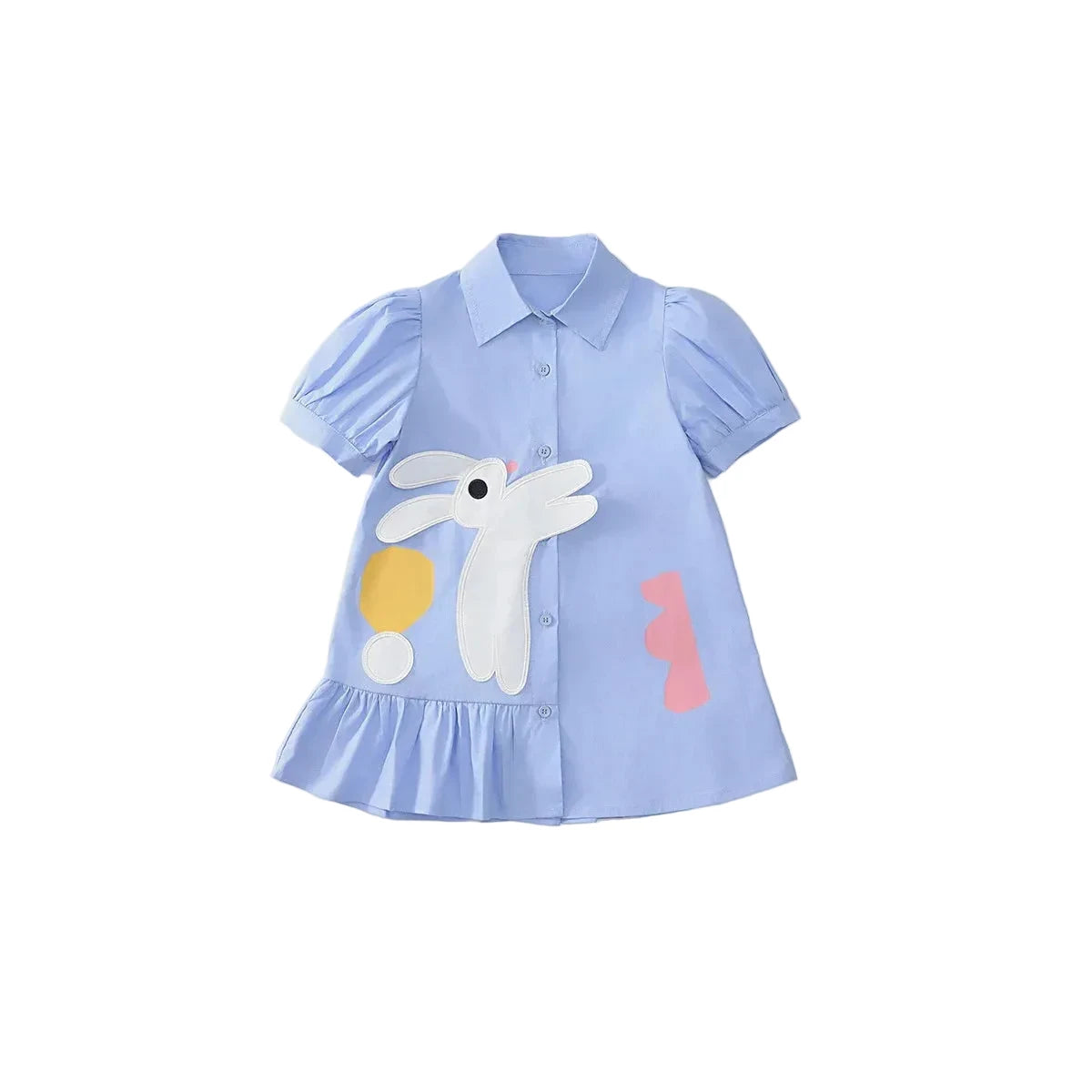Girls Pink Rabbit Sweet Summer Dress