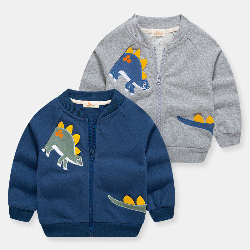 Cartoon Zip-Up Baseball Jacket – Unisex Fit