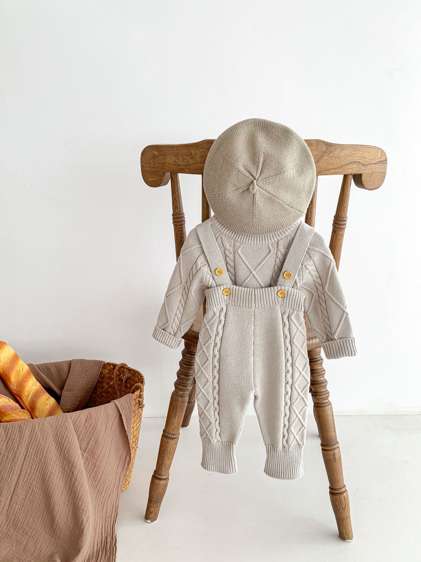 Baby Autumn & Winter Knitted Sweater or Jumpsuit – Neutral Unisex Style