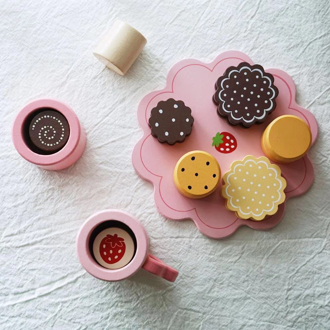 Wooden Coffee Maker Play Set - Pink