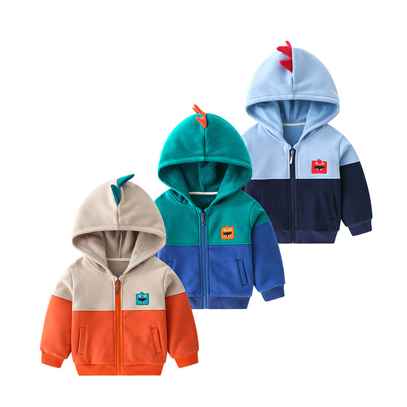 Boys’ Cozy Hooded Fleece Sweater – Soft Cotton Warmth