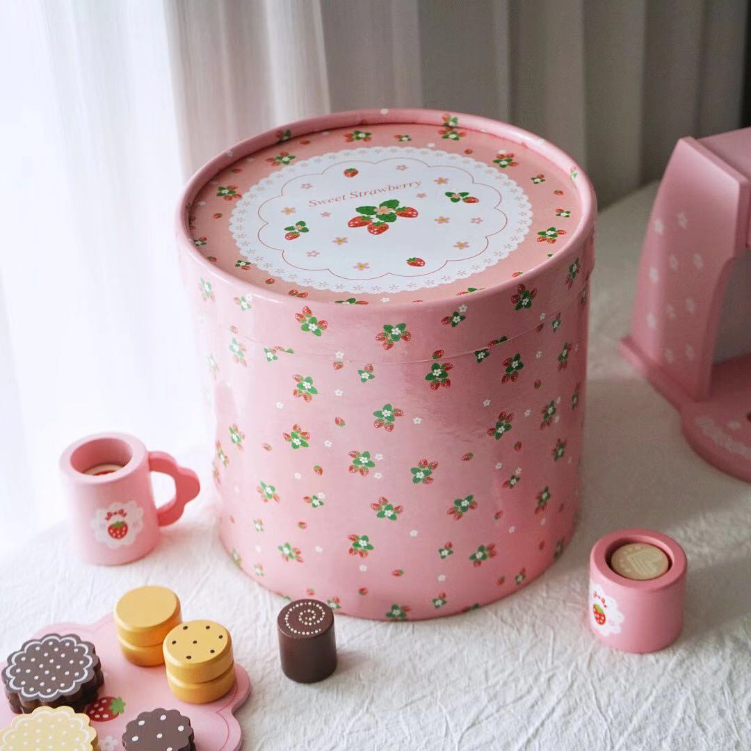 Wooden Coffee Maker Play Set - Pink