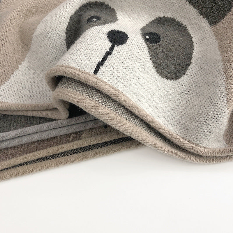 Kids’ Animal Knit Pullover Sweater – Unisex - Panda, Bear, Cat Designs