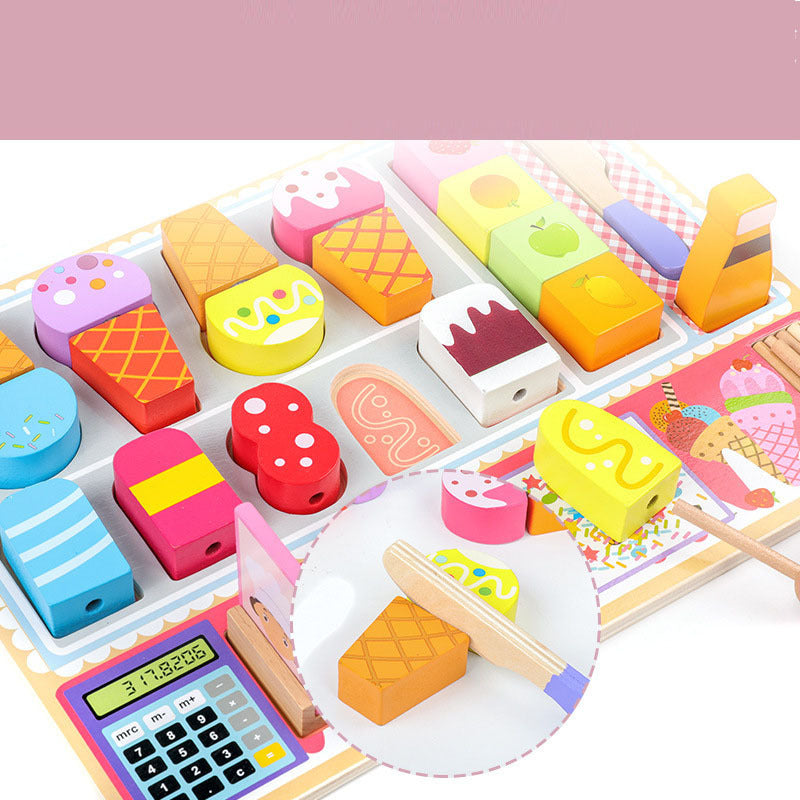 Ice Cream Candy Shop Set – Pretend Play Wooden Toy